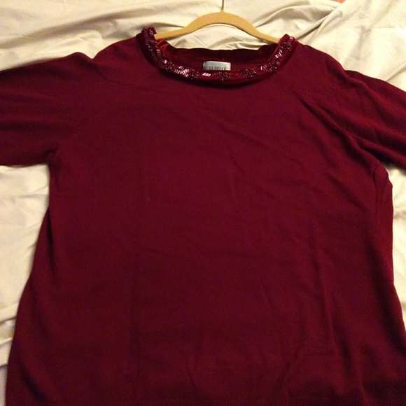 Free with any purchase Women's Sybelle sequin boatneck sweater - Picture 6 of 7